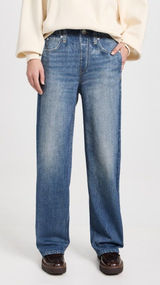 NWT rag & bone Miramar Wide Leg in Lenox Phot-Printed Faux Jean Sweat Pants XXS Photo 0