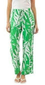 Lilly Pulitzer for Target Green Tropical Palm Leaf Wide Leg Beach Pants XXL Photo 0