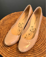CL by‎ Laundry Nude Patent Block Heel Pumps Round Toe Shoes Size 8.5 ACF-001 Photo 0