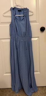 blue rutched church dress Photo 0