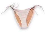 J. Crew Ribbed Curve-Waist Cheeky String Bikini Swim Bottom in Light Pink Sz‎ M Photo 0