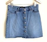Vintage 90’s London Jean button front denim jean mini skirt Photo 0