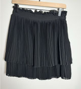 Free People Archive NYC Made Pleated Tiered Mini Skirt Black Size 4‎ Photo 0
