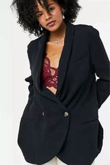 Free people Rowan blazer jacket in black Photo 0