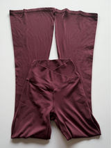 Aerie Offline Real Me Crossover High‎ Waisted Flare Leggings Burgundy XS Photo 0