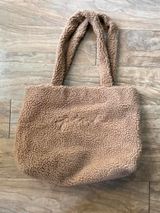 PINK Victoria's Secret Teddy Sherpa Tote in Camel Brown Photo 0