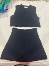 Day + Moon Knit Skirt Set Blue Size M Photo 0