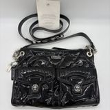 Vtg Y2K Coach Poppy Purse Liquid Gloss Turn Lock Black Quilted Pink Lining 18678 Photo 0