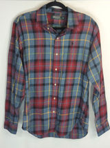 Polo By Ralph Lauren Blue & Red Plaid Button Up Shirt‎ Womens XL Preppy Prairie Photo 0
