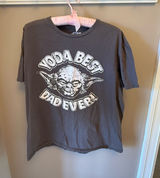 This Star Wars Yoda Best Dad Ever Graphic Gray Men's T-Shirt-L Photo 0