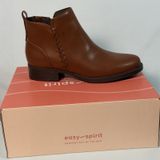 Easy‎ Spirit Size-9 M Women's Lorand Brown Block Heel Casual Booties Photo 0