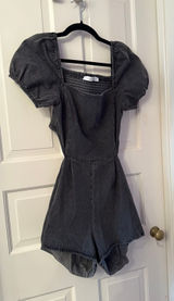 Altar'd State Open Back Black Romper Photo 0