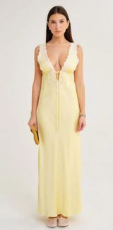 Rumored Venice Revolve Maxi Dress Yellow Photo 0