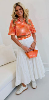 Coco Lilly’s Orange Gingham Set Photo 0