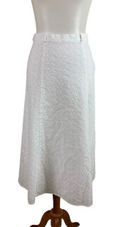 Reformation White‎ Eyelet Midi Skirt Cottagecore Summer 2 No Belt Photo 0