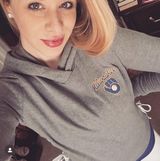 PINK Victoria's Secret Gray Milwaukee Brewers Hooded Crop Sweatshirt Photo 0