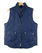Woolrich Puffer Vest Women's L Blue Quilted‎ Duck Down Full Zip Winter Pockets Photo 0