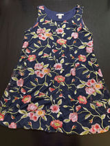 Robbie Bee Navy Blue Floral Embroidered Mesh Sleeveless Shift Dress XL Photo 0