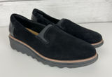 Clarks Collection Loafers Sharon Dolly‎ Black Suede Womens Size 9 Comfort Preppy Photo 0