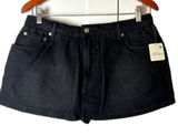 Free People We The Free Denim Micro Mini Skort in Black Wash Sz 27 New With Tags Photo 0