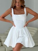 Princess Polly Straplie Mini Dress White Photo 0