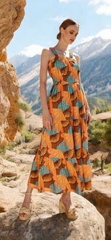 NWT Cleobella Organic Cotton Jolene Ankle Midi Dress‎ Riviera M $300 Photo 0