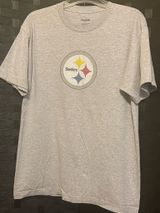 Reebok Pittsburgh Steelers Shirt Men Large Gray Short Sleeve Crew Neck NFL L Photo 0