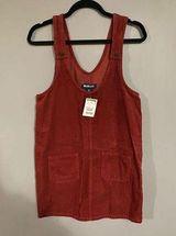 Blue Spice Corduroy Overall Mini Dress Size Small Photo 0
