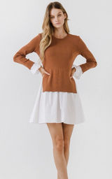 English Factory Combo Knit Mini Dress Size Small NWT - C54-106 Photo 0