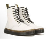 Dr. Martens Zavala Combat Women'S Boots White Patent Leather‎ Size 6 Photo 0