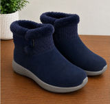 Skechers On-the-GO Joy Bundle Up Navy Blue Faux Fur‎ Suede Boots Womens 9.5 Photo 0
