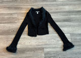 Urban Outfitters Faux Fur Trim Tie-Front Cardigan Photo 0