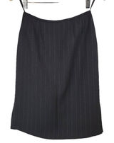 Tahari‎ Arthur Levine Women Black Pinstripe Career Skirt Size 4 Photo 0