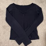 Navy Blue Brandy Melville Top Photo 0