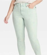 Universal Thread Womens Mint‎ Green High Rise Skinny Ankle Jeans Size 2 26R NEW Photo 0