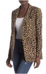 ASTR The Label Leopard Print Boyfriend Blazer Animal Print Size M Photo 0