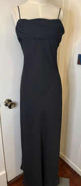 Betsy & Adam Black Strapless Maxi Evening Gown Sz 4 Photo 0