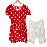 Handmade‎ Minnie Mouse Dress Halloween Costume Bloomers Red White Polka Dots Photo 0