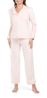 House of Harlow 1960 Rose Velour‎ Knit Pajama Top Women's Medium Pink Photo 0