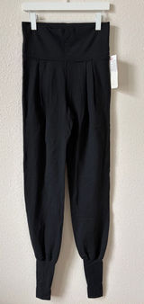 Lululemon Stir Up Pant Size 6 Black RARE Dance Ballet Pleated Roll Down Waist Photo 0