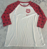 Nike Georgia Bulldogs UGA 3/4 Sleeve Raglan T Shirt Red White Women’s Large Photo 0