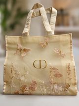 Dior Embroidered Butterfly Tote Bag & Cosmetic Pouch Set Photo 0