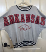 PINK Victoria Secret 5th & Ocean Arkansas Razorbacks Sweatshirt Large Y2K Hogs Photo 0