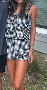 Plaid Shorts Set Black Photo 0