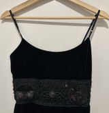 Stunning Black Velvet‎ Cocktail/Holiday Dress W/ Amazing Detail Size Large Photo 0