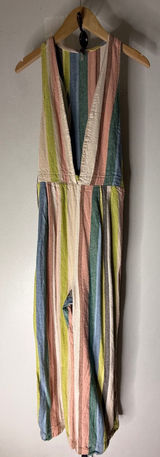 Free People My Kind of Woman Garden Multicolor Striped Jumpsuit Women's Size 2 Photo 0