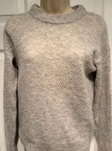Quince Merino Wool Baby Alpaca Blend Sweater Sz XS Light Gray Minimalist‎ Cozy Photo 0