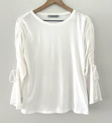100% Cotton Tie Bell Sleeve Top InCashmere S Whimsy Fairy Ren Faire Boho Cottage Photo 0