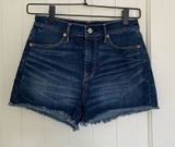NWOT |‎ Abercrombie & Fitch women’s denim shorts distressed hem — 25” waist Photo 0