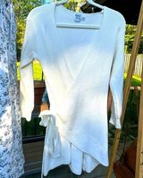 Princess Polly White Wrap Sweater Dress Photo 0